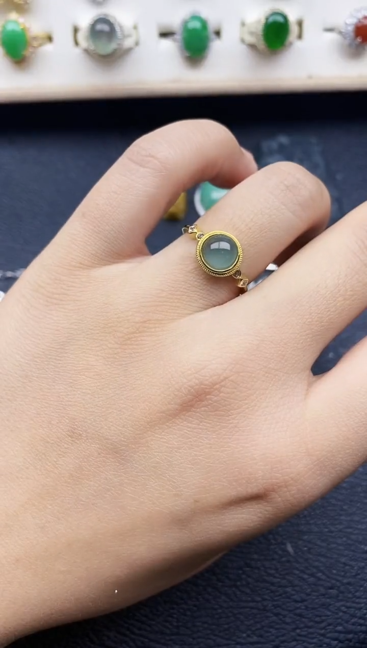 【闪购商品】翡翠戒指银S925镶嵌11111