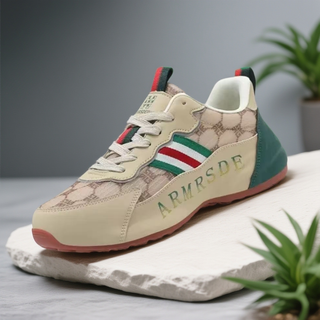 z8圆头胶粘透气格子系带时尚休闲鞋老爹鞋时尚舒适鞋子AM901-B