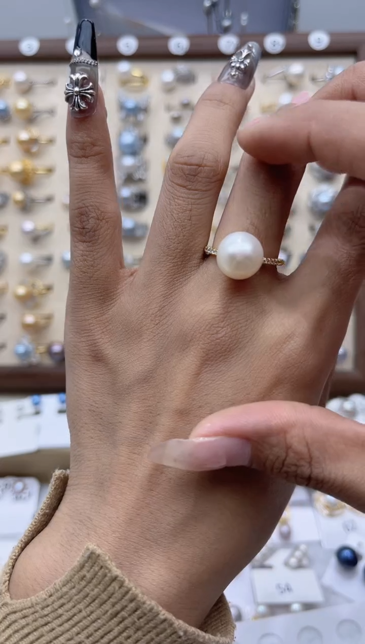 【闪购商品】淡水珍珠戒指合金128