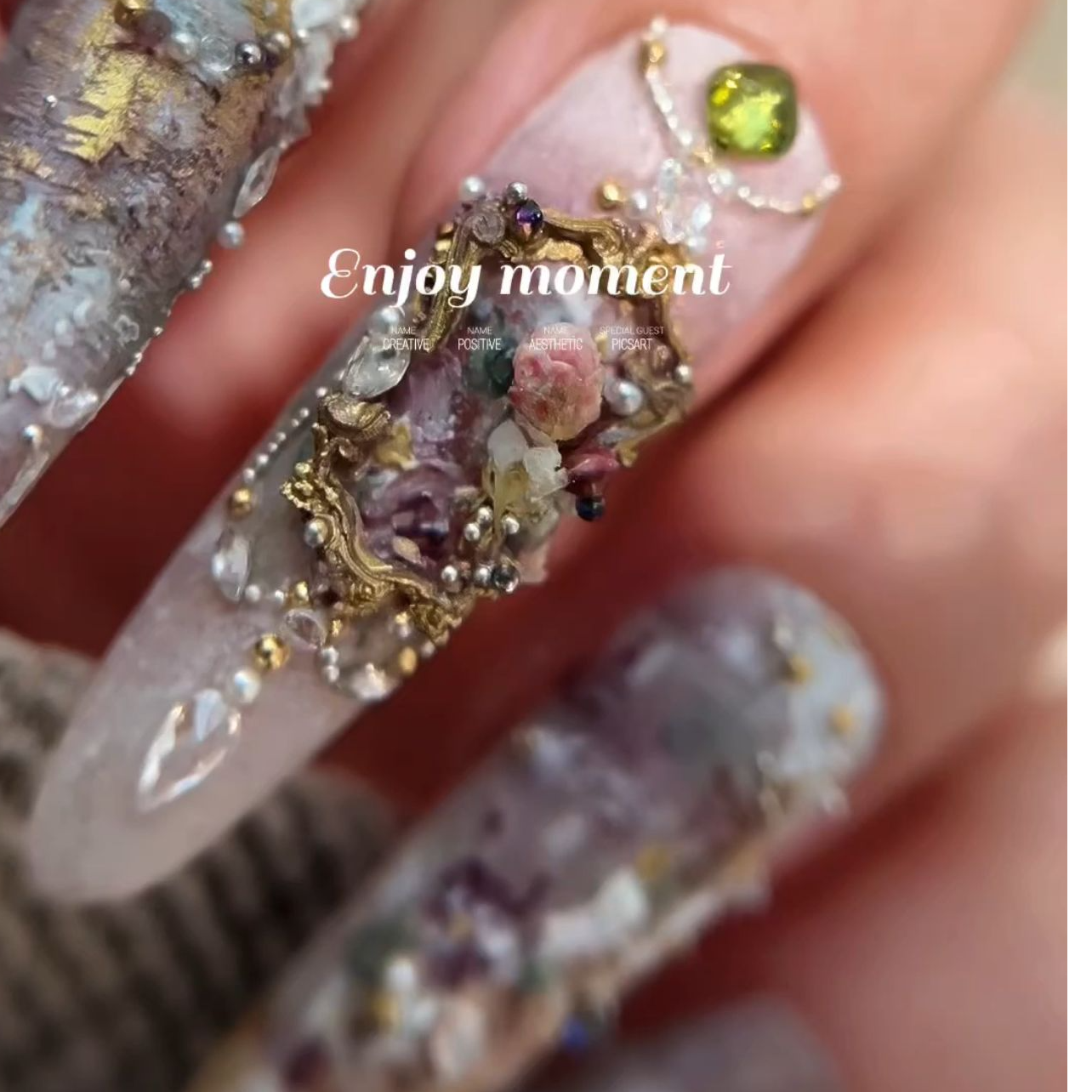 YONI T08「油画花园」原创复古油画手绘款手工定制显白温柔气质