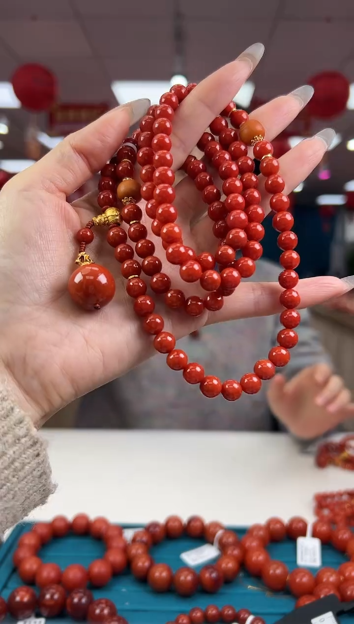 【闪购商品】南红玛瑙项链未镶嵌1.26-（多样式）