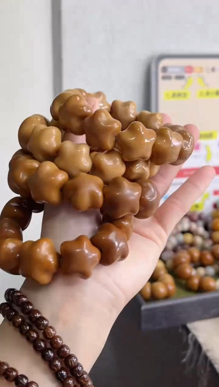 菩提根/象牙果手串c10象牙果风化星星20瑕疵不补随机
