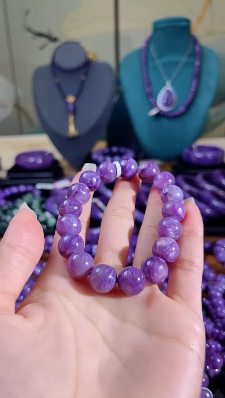 【闪购商品】查罗石（紫龙晶）手串未镶嵌12