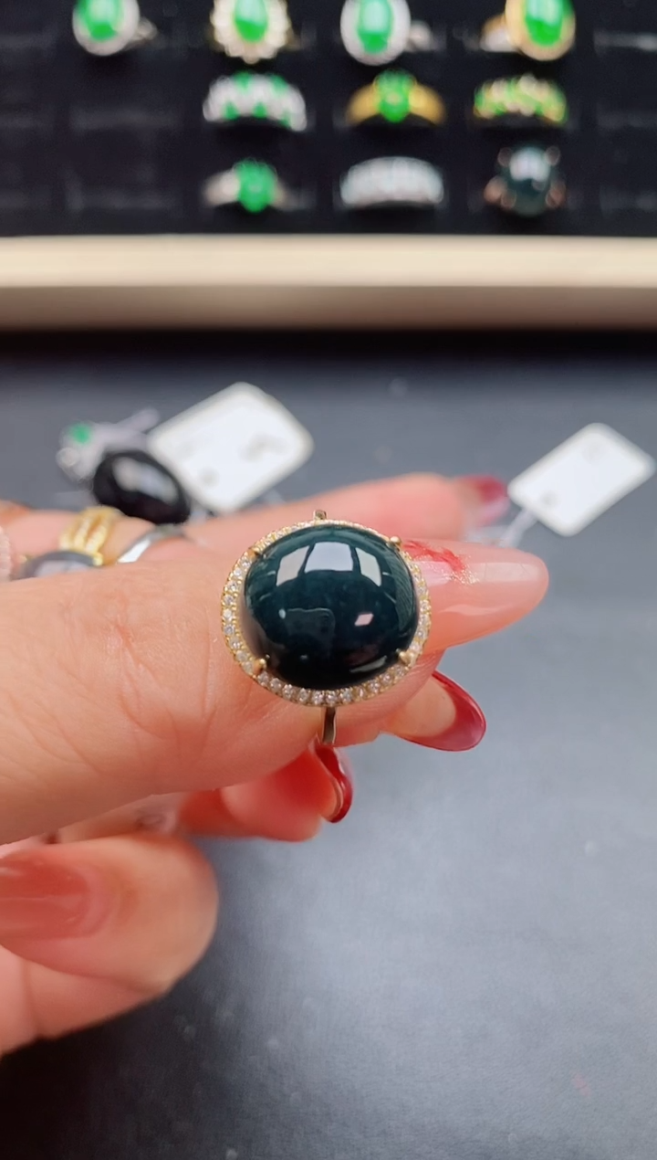 【闪购商品】翡翠戒指银S925镶嵌321321