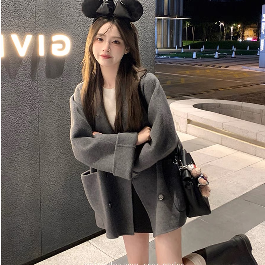 【老板专享】MK012-W 双面羊绒大衣女气质