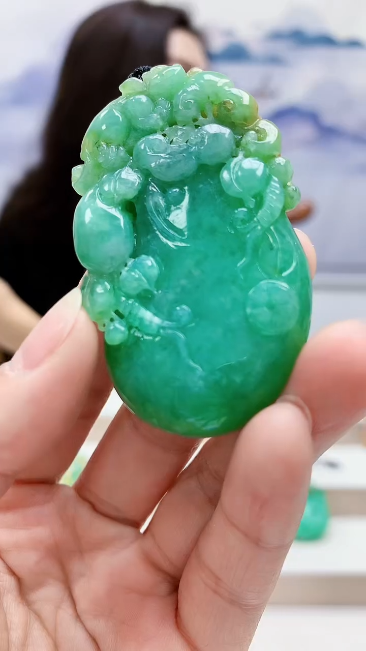 未镶嵌定制翡翠4829lr-毛货挂件41