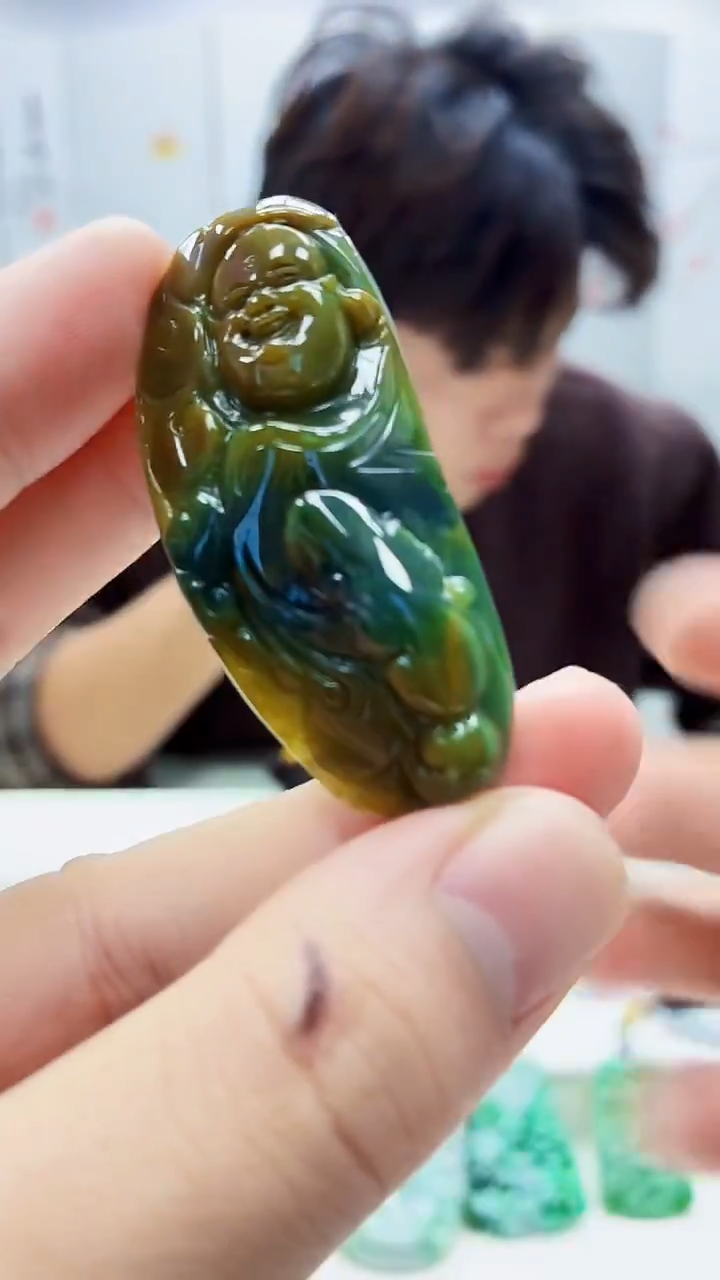 未镶嵌定制翡翠5145bb-毛货挂件7