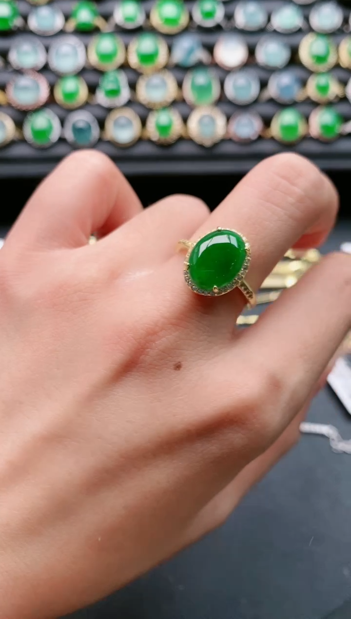 【闪购商品】翡翠戒指银S925镶嵌11111111