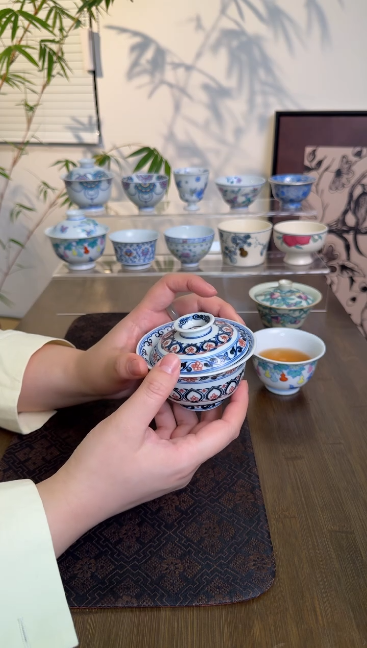 【闪购商品】景德镇手绘盖碗盖碗