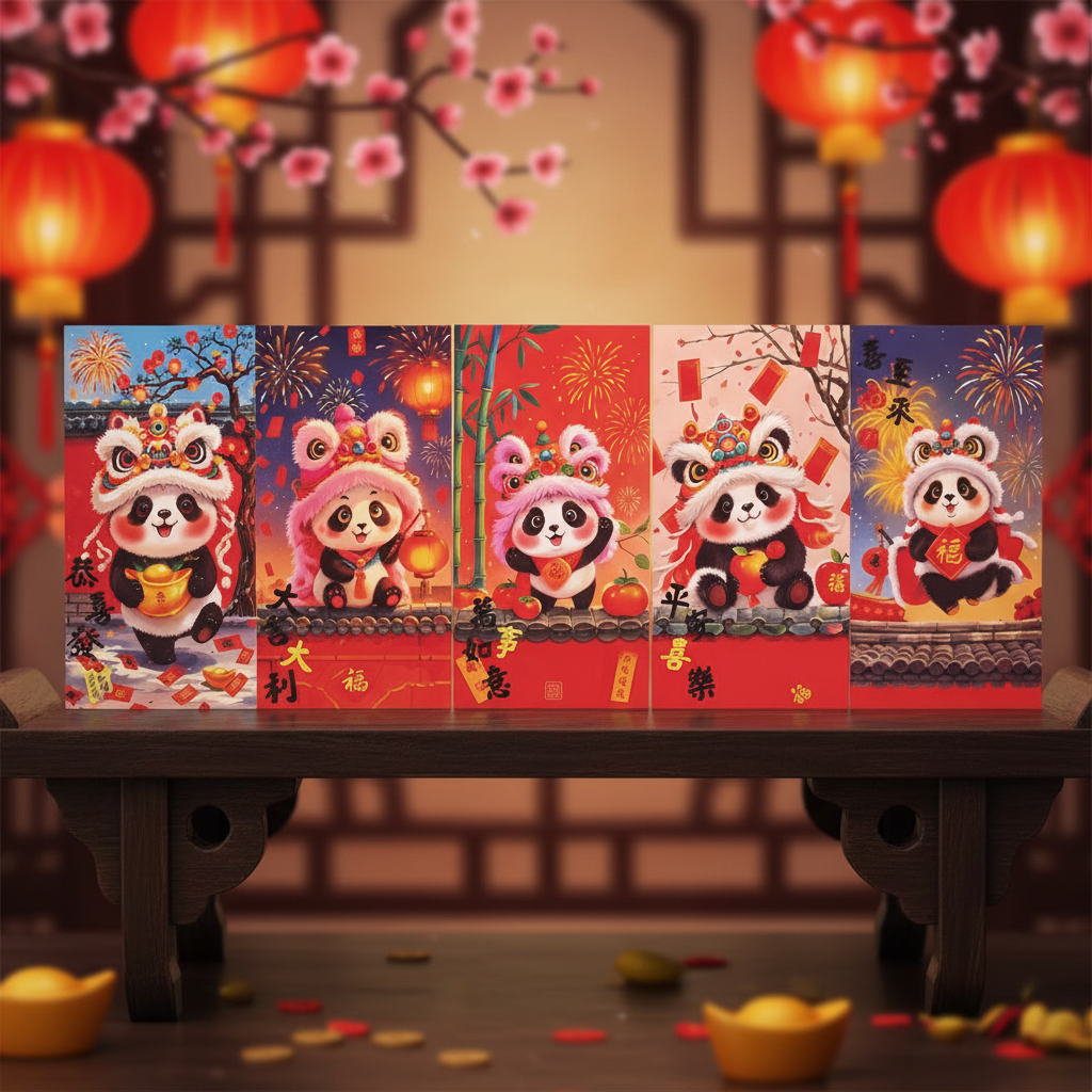 2026新年红包可爱卡通趣味利是封春节压岁包创意通用千元加厚红包