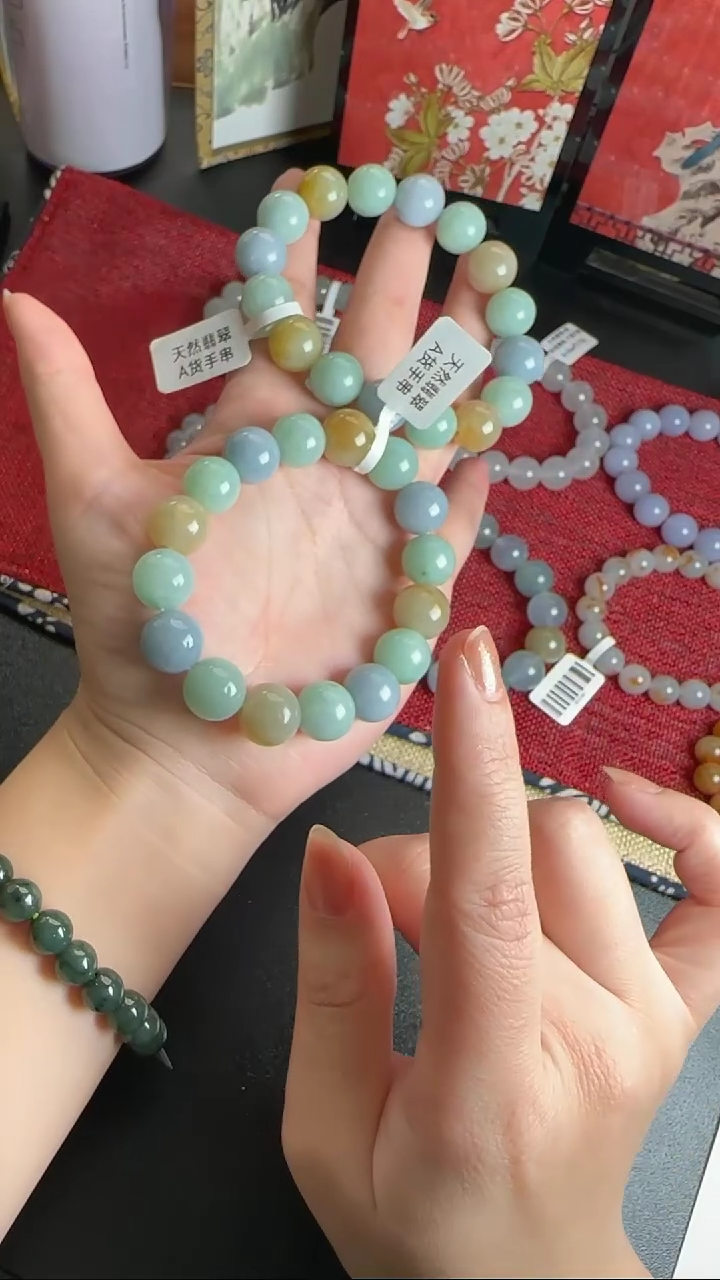 【闪购商品】翡翠手串未镶嵌WY0113080多样性发一