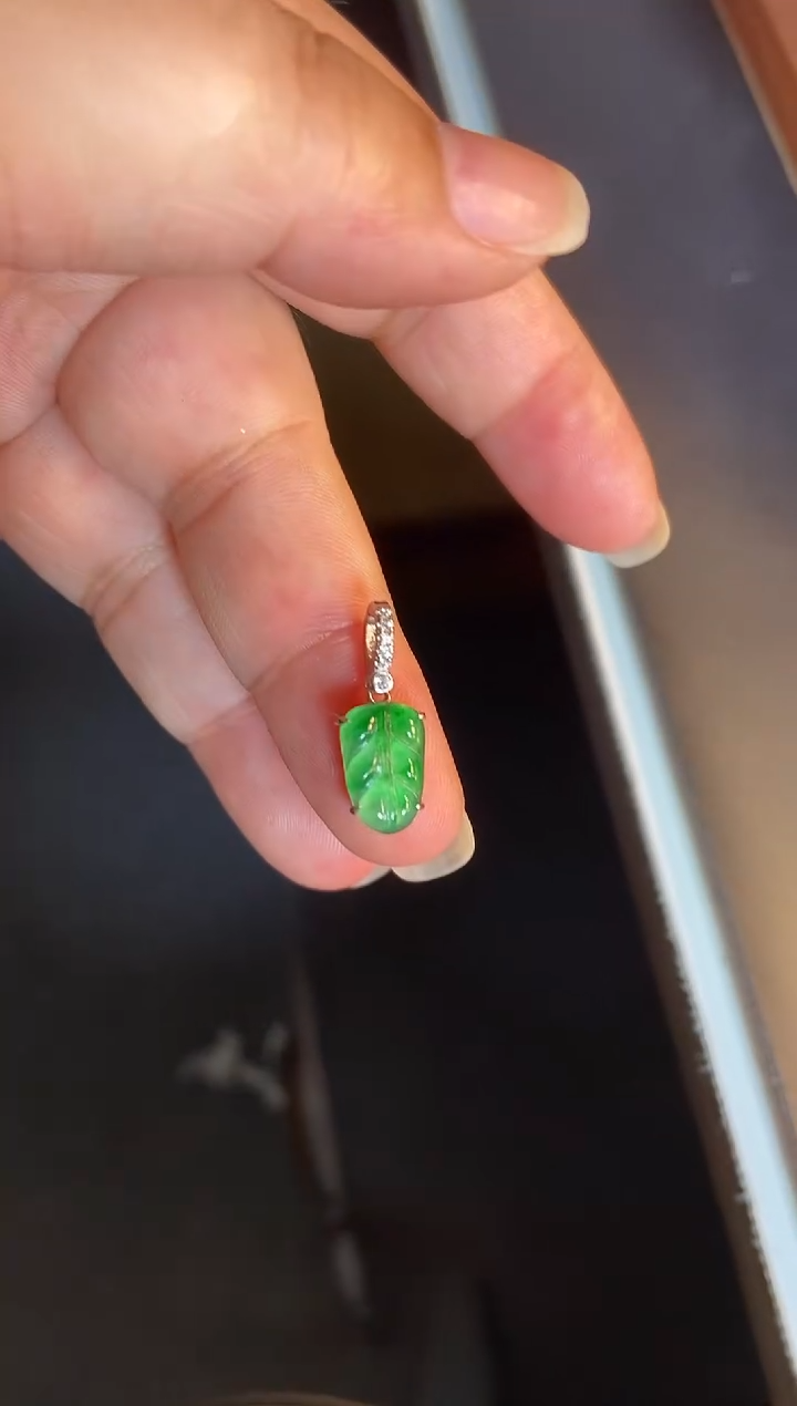 吊坠(不含链)银S925镶嵌翡翠1