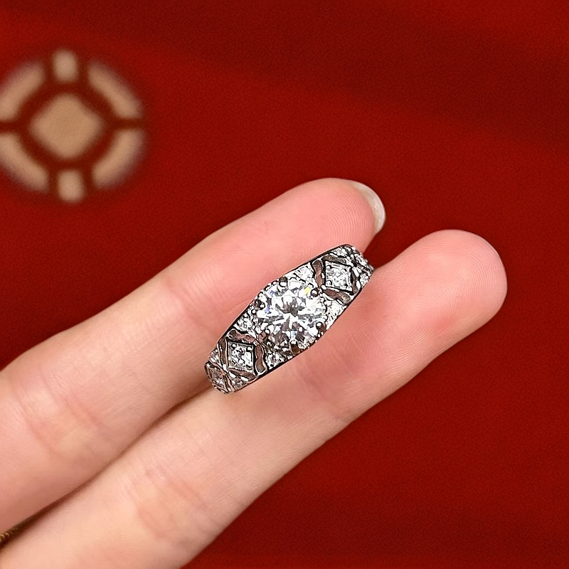 阿鲁沙-矿区高订气质925镀金女神戒指745