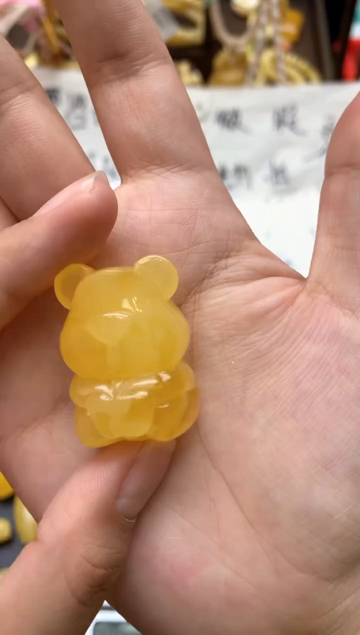 【闪购商品】未镶嵌琥珀珠宝奇石045琥珀蜜蜡花粉有纹小坑介意勿拍