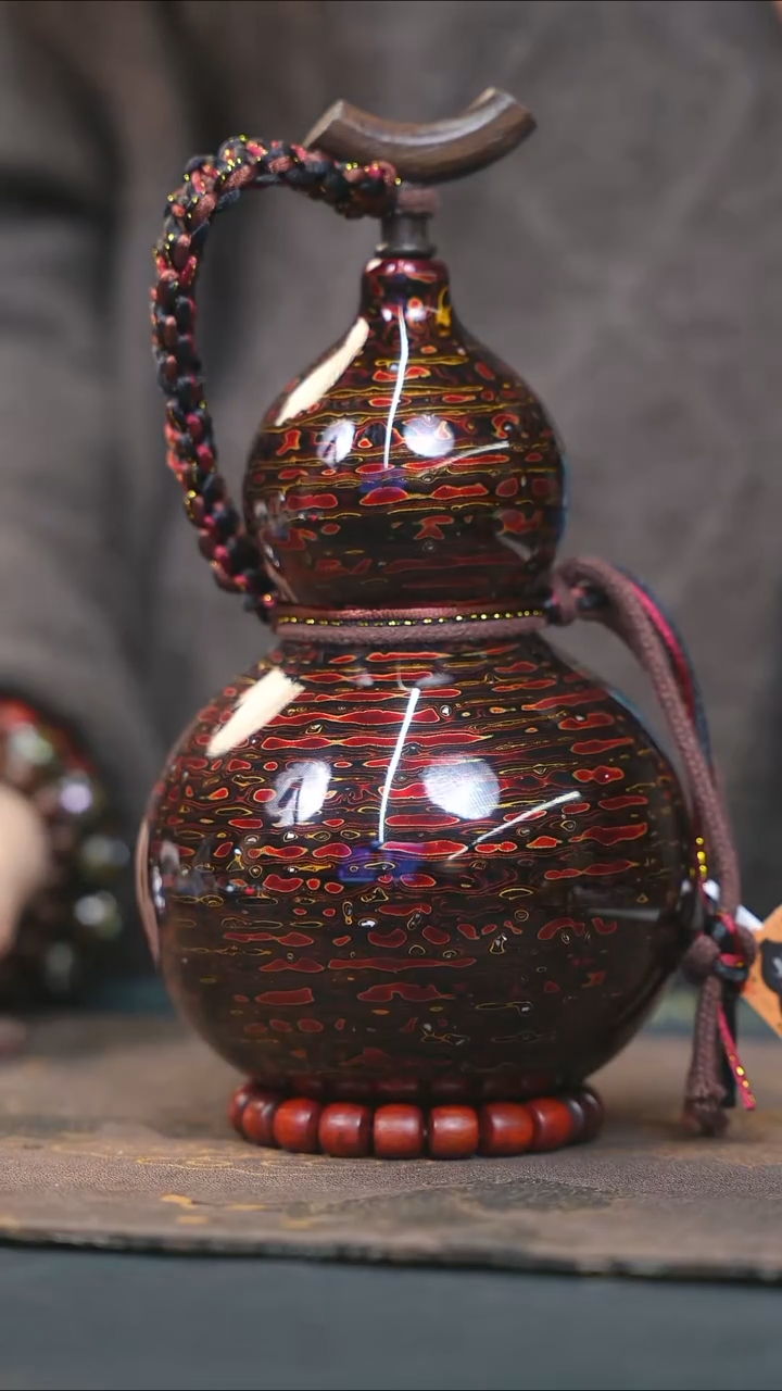 【闪购商品】WS218漆艺酒葫芦不包手串及旋转底座