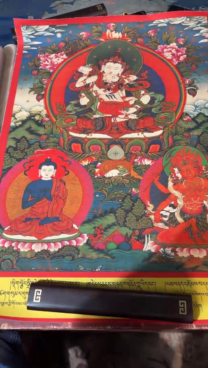 卷轴画龙妹的唐卡tk16