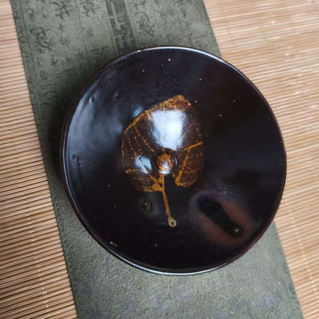 吉州窑仿古木叶盏主人杯