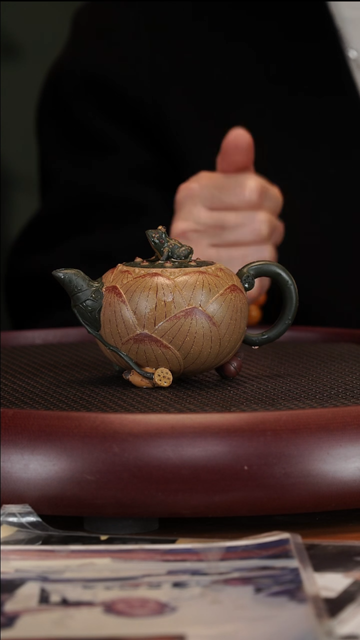 【闪购商品】紫砂茶壶2137ZXJ青蛙莲子老段泥180cc