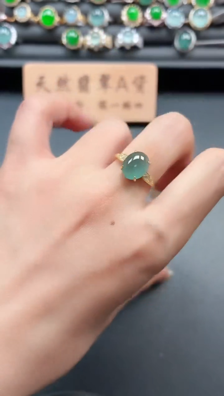 银S925镶嵌戒指翡翠1111