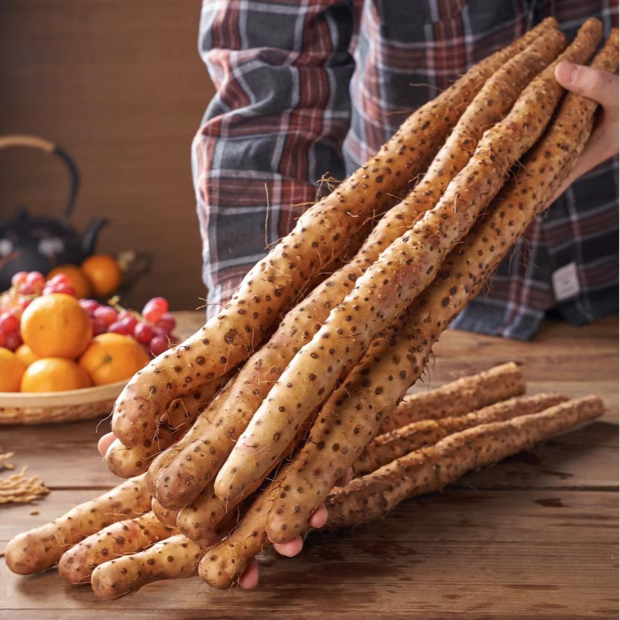 现挖现发河南焦作温县垆土铁棍山药新鲜营养怀山药特产食材