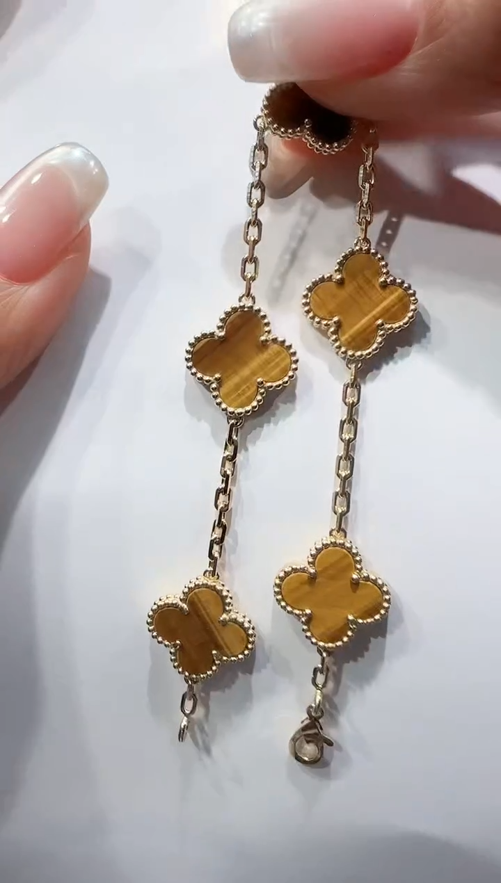 【闪购商品】木变石（虎睛石）手链18K金镶嵌虎眼石五花