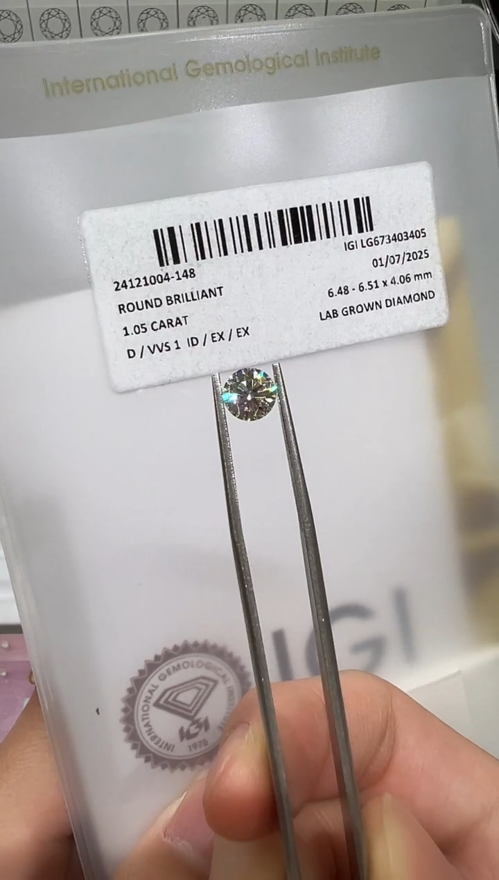 【闪购商品】实验室培育钻石未镶嵌@ 1.05ct 先鉴赏，再定制！