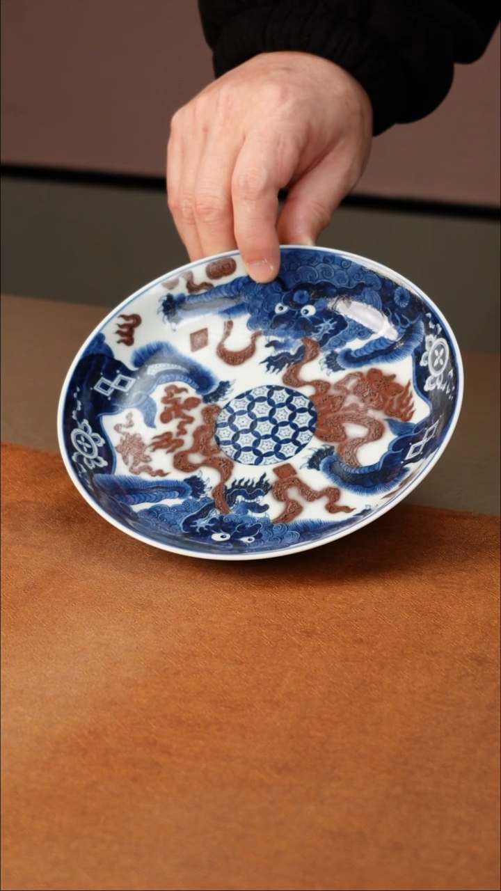 陶瓷又见春风青花釉里红狮子壶承