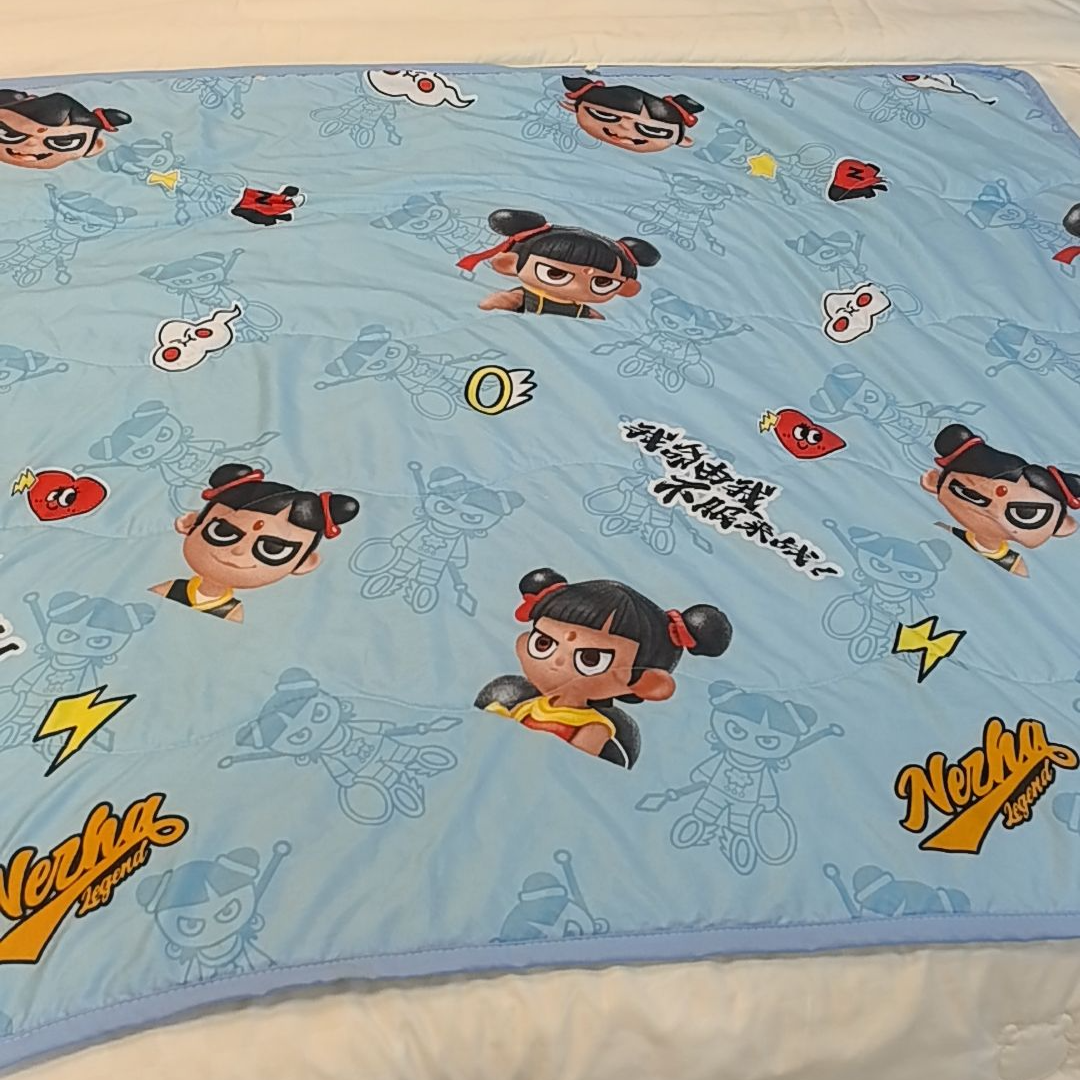 儿童夏被宝宝幼儿园盖被 办公室家用披肩夏被 携带方便可洗