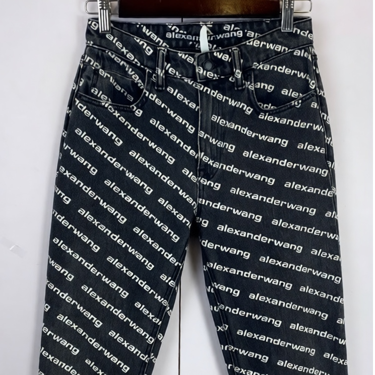 99新 Alexander McQueen/亚历山大·麦昆 012220 Logo牛仔裤 24码