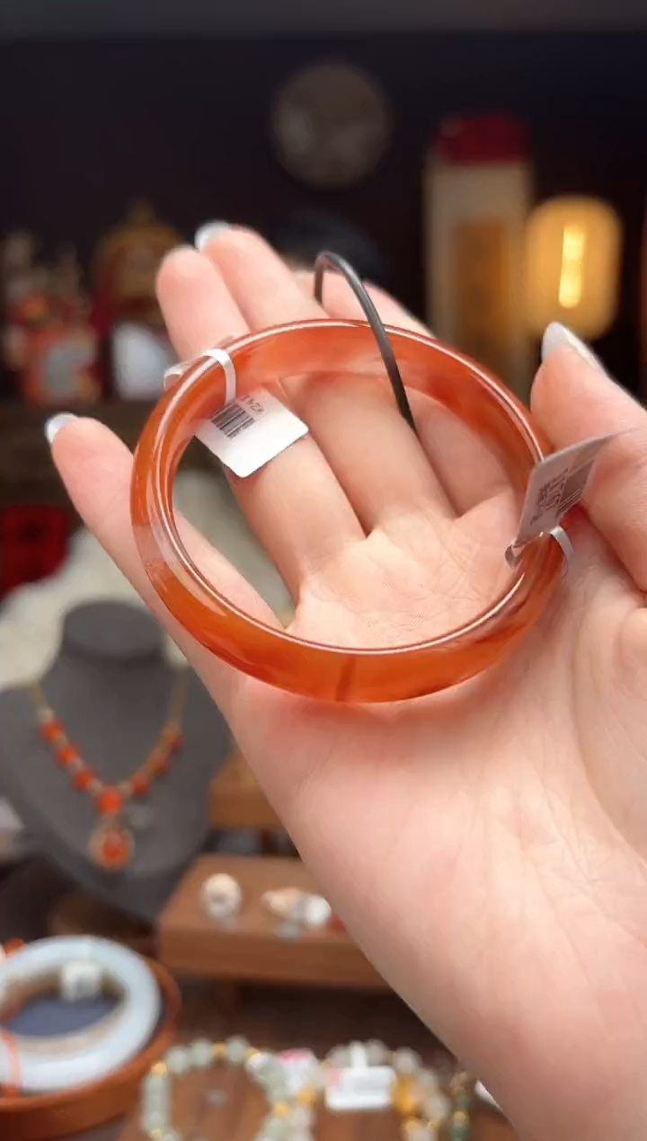 【闪购商品】南红玛瑙AC71手镯55mm未镶嵌-