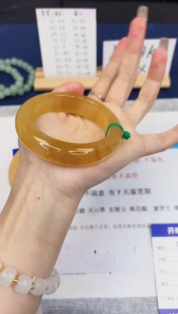 【闪购商品】石英质玉手镯未镶嵌345-财气镯-圈口56
