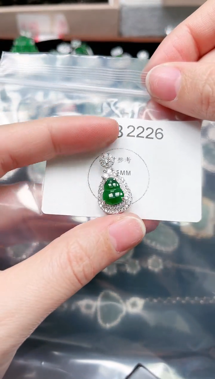 【闪购商品】翡翠颈饰未镶嵌赠皮绳2226
