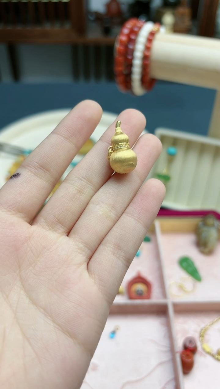 【闪购商品】18K金颈饰18k金葫芦吊坠*1 MY赠链