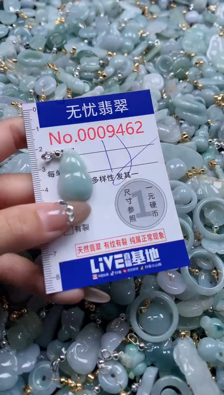 翡翠未镶嵌吊坠(不含链)9462