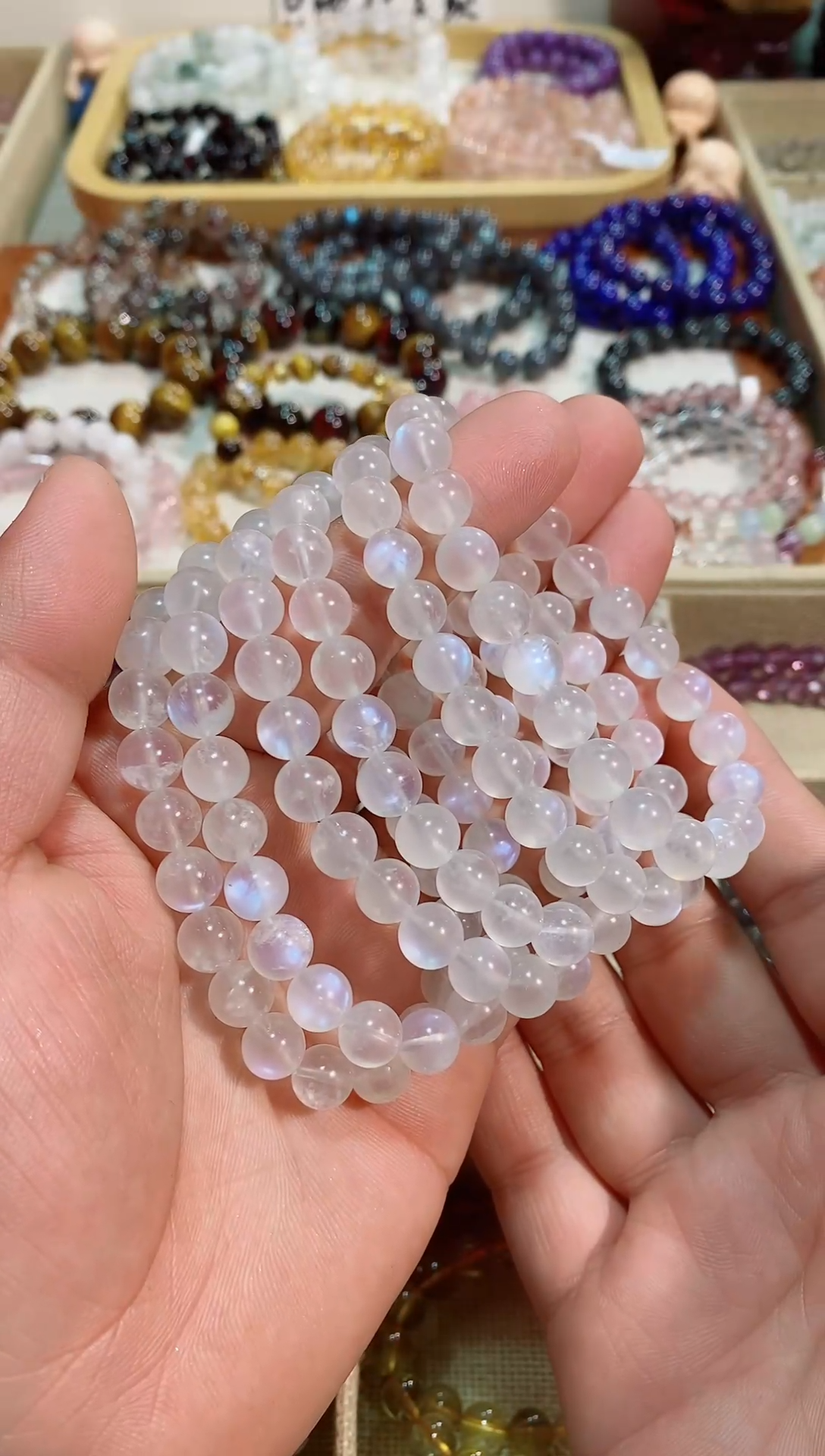 【闪购商品】月光石手链未镶嵌蓝月光8m+ (多样性发其一）