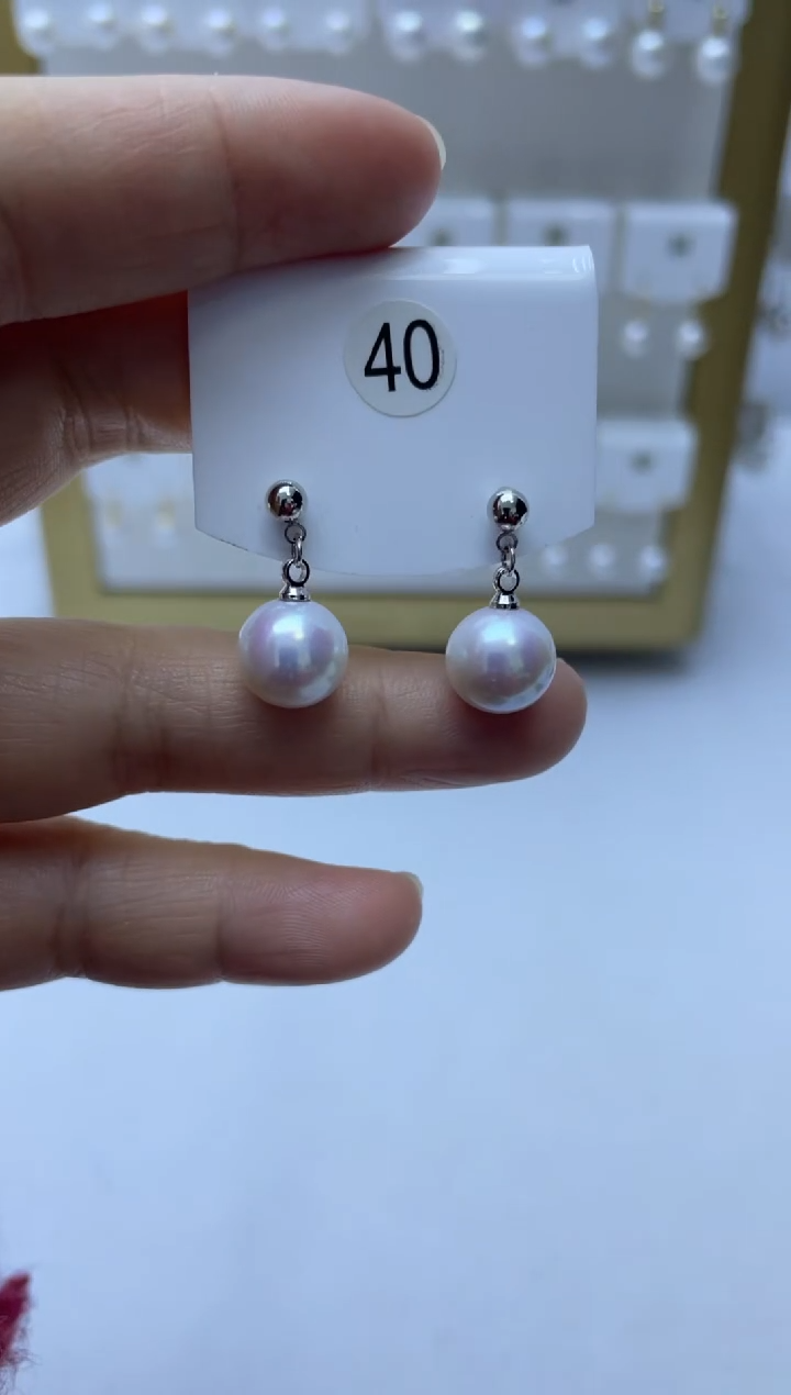 未镶嵌耳饰淡水珍珠40