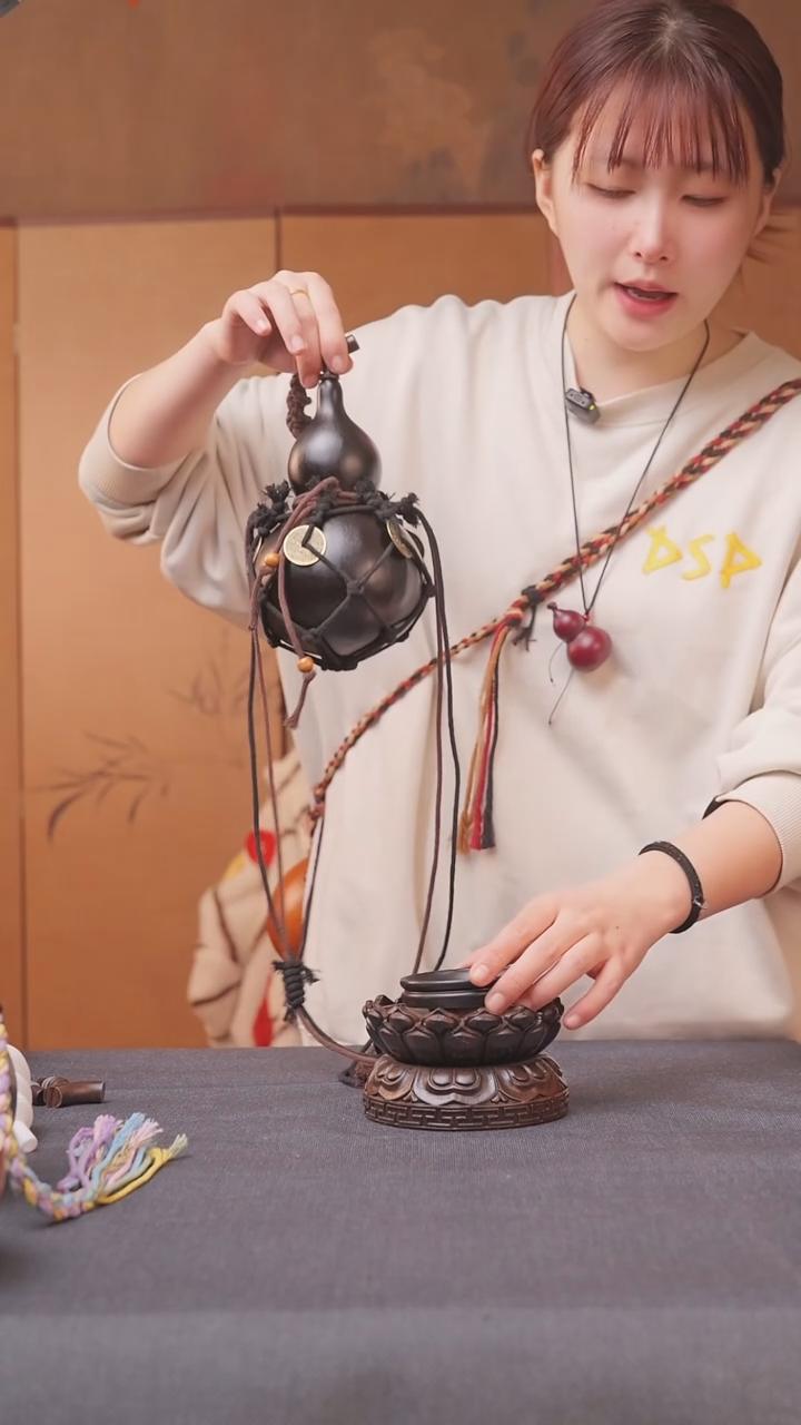 1884号链接精品大漆葫芦现货现发[一物一拍]不包含莲花底座