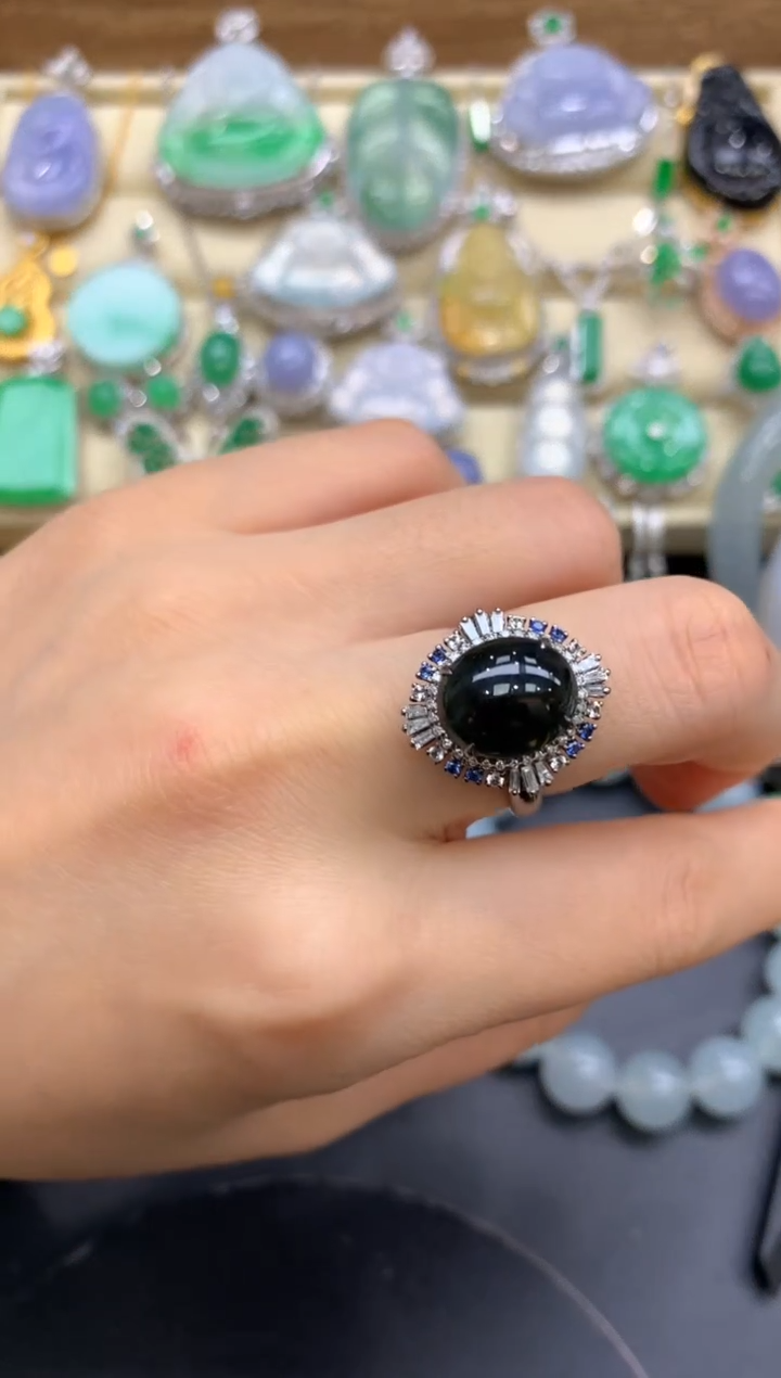 【闪购商品】翡翠戒指18K金镶嵌303-中国好珍宝