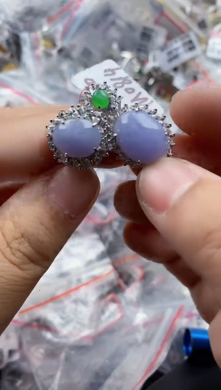 翡翠戒指银S925镶嵌6666     4