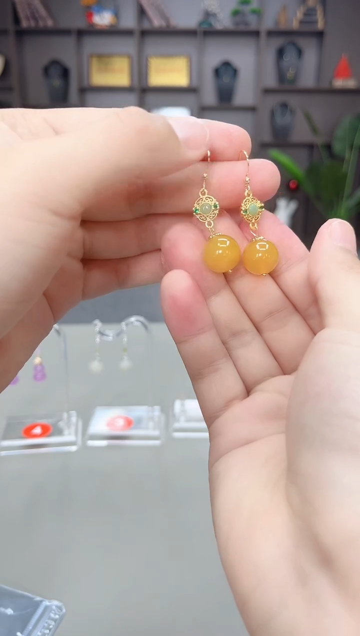 未镶嵌耳饰玛瑙/玉髓202000