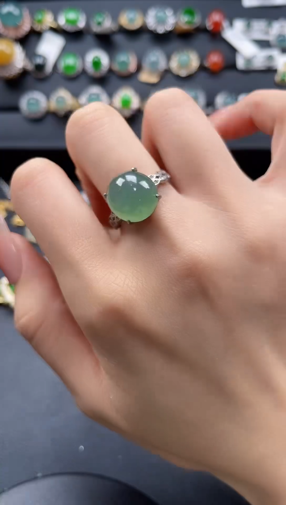【闪购商品】翡翠戒指银S925镶嵌35634