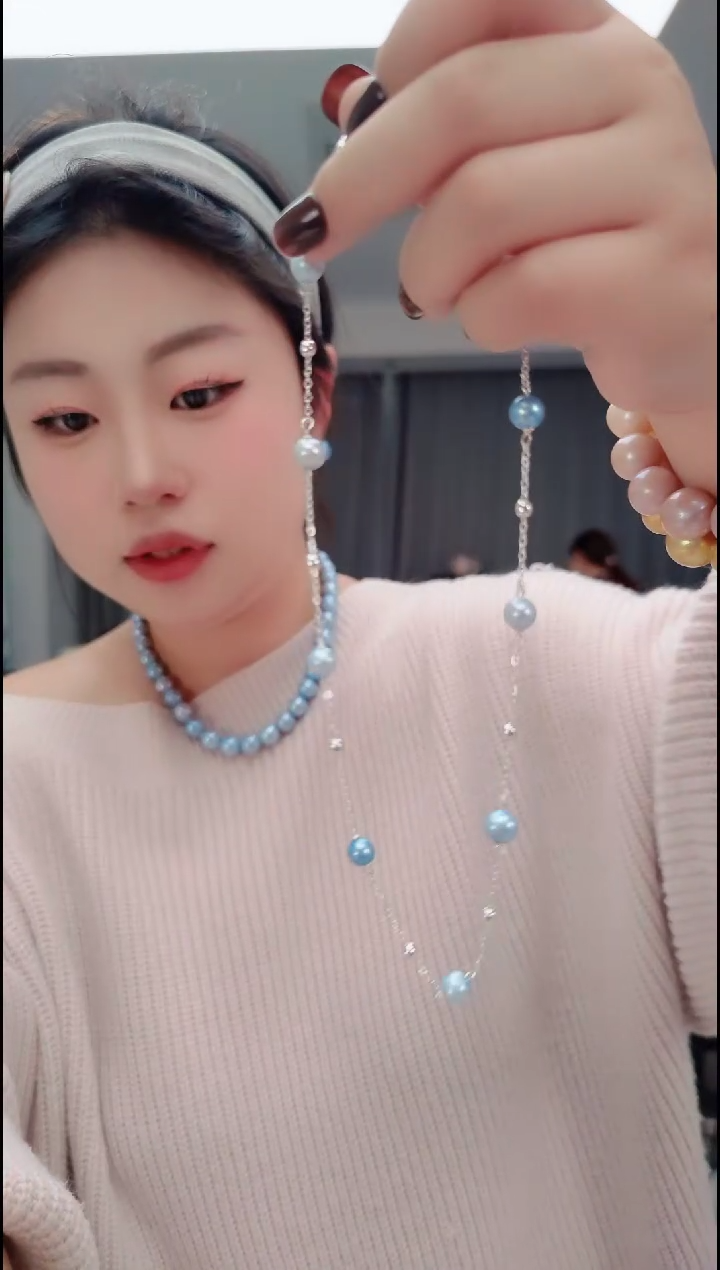 颈饰未镶嵌淡水珍珠2656蓝满天星