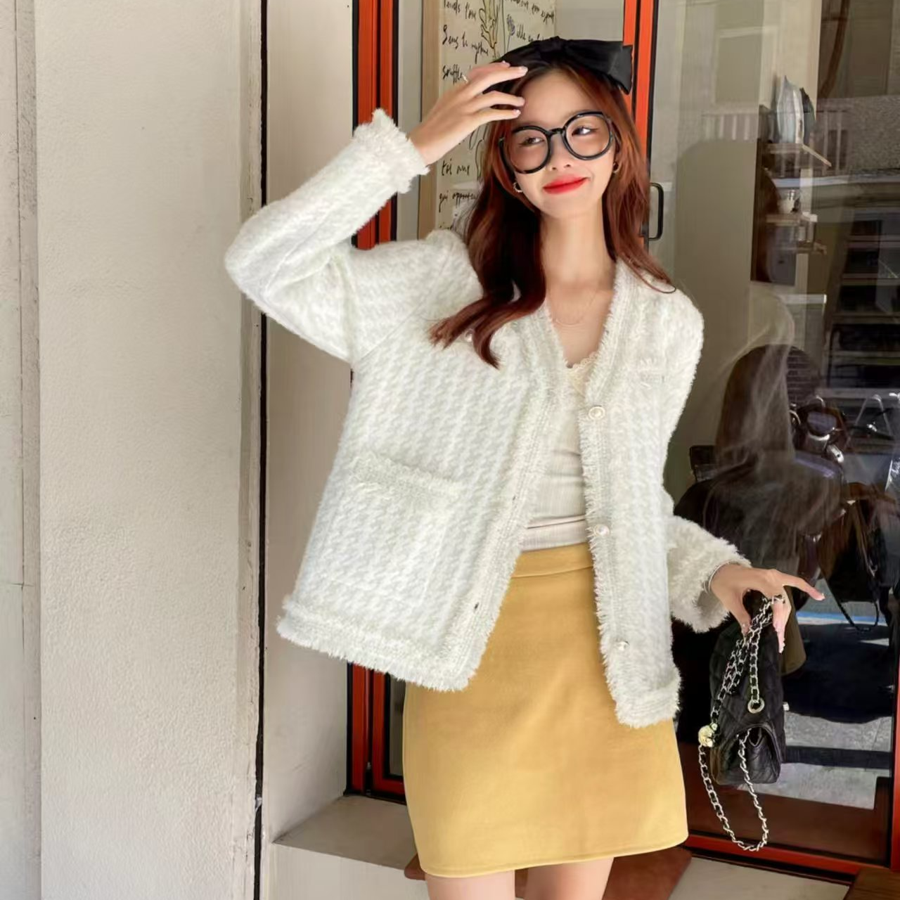 【香姐精品】2025年新款网红洋气炸街女装百搭小香风外套-1039