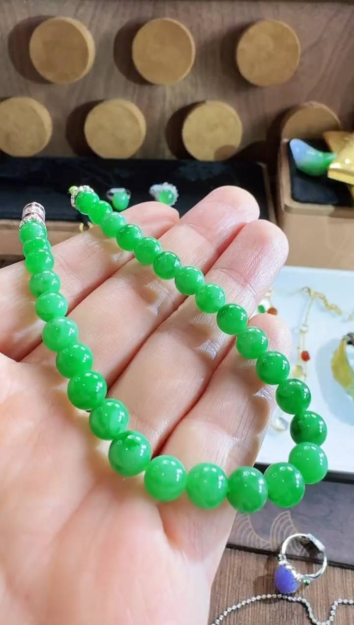 未镶嵌手链翡翠手串