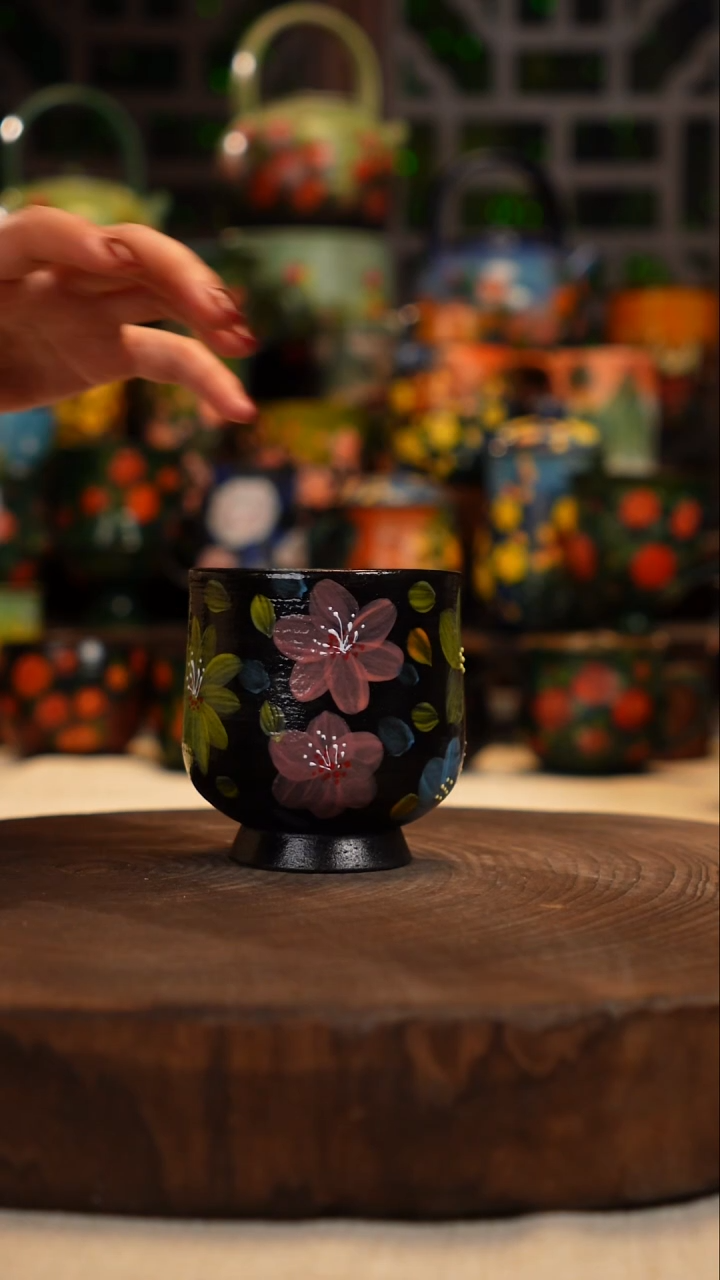 油画 釉下彩  杯子