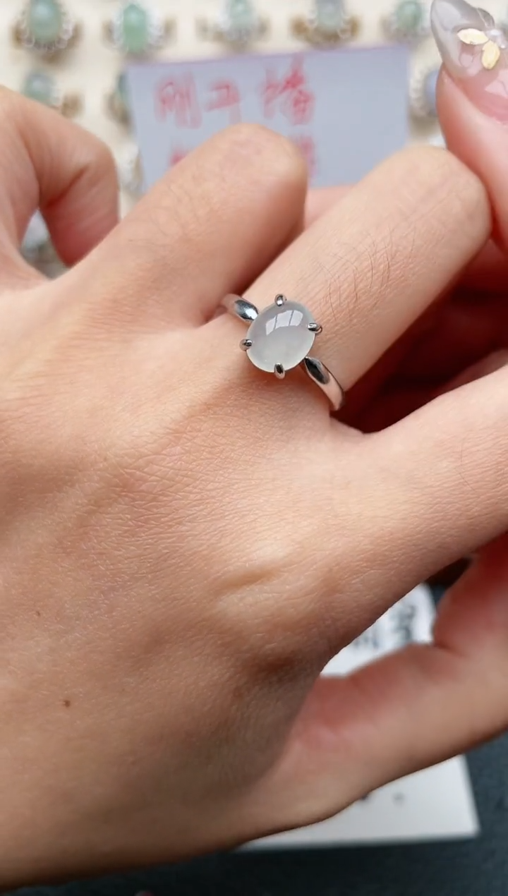 【闪购商品】翡翠戒指银S925镶嵌1111