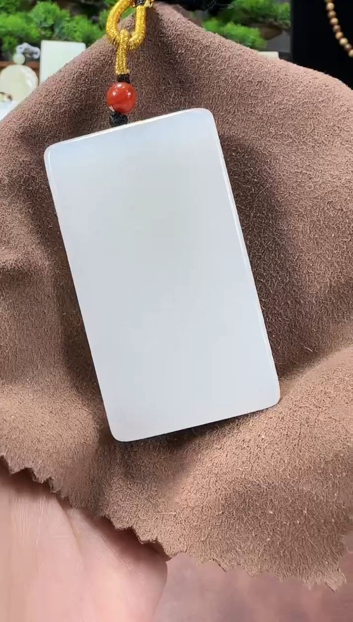 吊坠(赠链)未镶嵌和田玉Q73无事牌多样性发货发其一