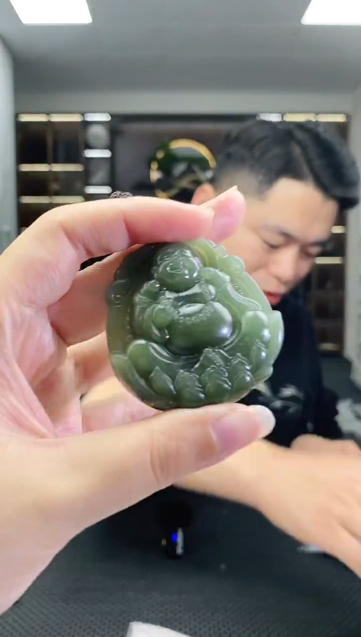 颈饰未镶嵌和田玉佛公清货3