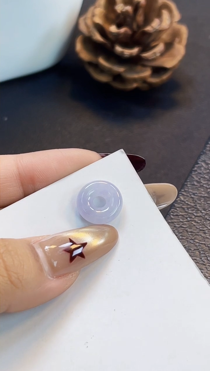 裸石翡翠东晓81紫罗兰甜甜圈12.2*3.7