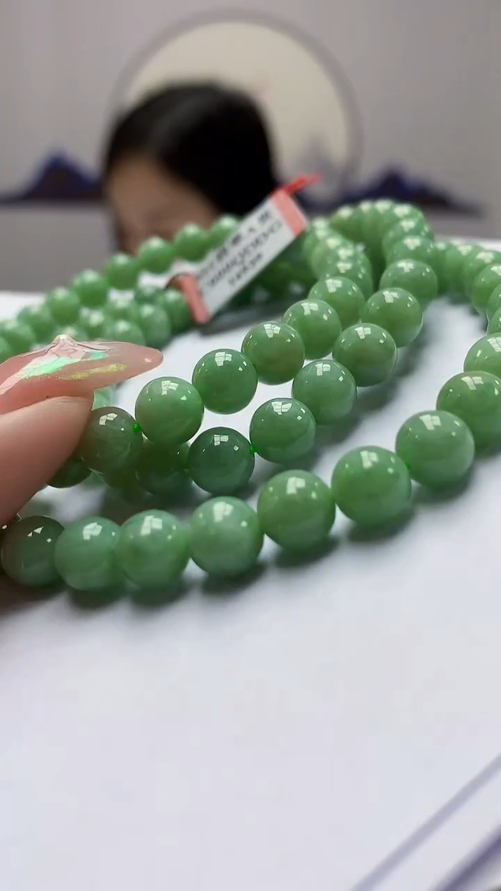 【闪购商品】定制翡翠未镶嵌4852DD-毛货珠链19